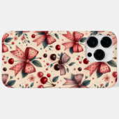 Coques Case-Mate iPhone motif ruban et cerise  (Verso (horizontal))