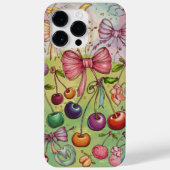 Coques Case-Mate iPhone motif ruban et cerise (Verso)
