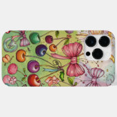 Coques Case-Mate iPhone motif ruban et cerise (Verso (horizontal))