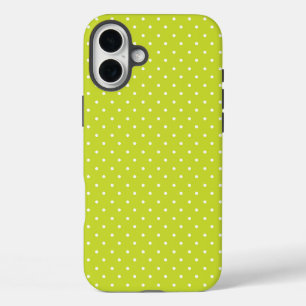 Coques iPhone 16 Plus Motif sans couture à pois lime vif