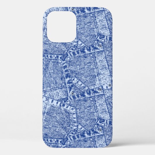 Coques Case-Mate iPhone Motif sans couture Abstrait Denim Pockets (Verso)
