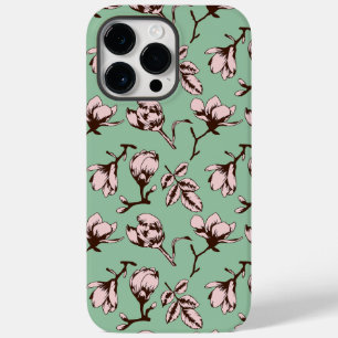 Coque Pour Pour iPhone 14 Pro Max Motif sans couture avec bourgeons floraux des arbr