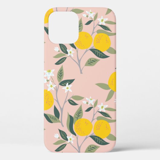 Coques Case-Mate iPhone Motif sans couture avec branches d'oranges en fleu (Verso)