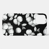 Coques Case-Mate iPhone Motif sans couture avec canneberge. Dessin à main (Verso (horizontal))