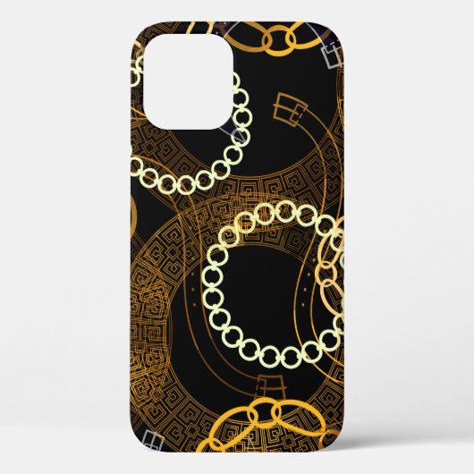 Coques Case-Mate iPhone Motif sans couture avec ceintures chaînes de méand (Verso)