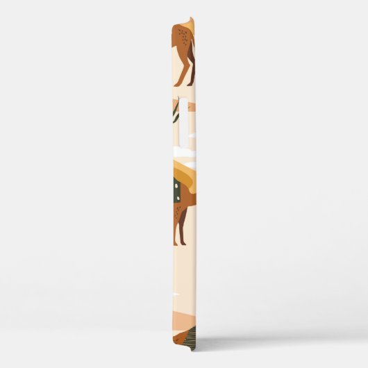 Coques Case-Mate iPhone Motif sans couture avec chameaux, dunes et cactus. (Verso / Droite)