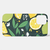 Coques Case-Mate iPhone Motif sans couture avec citrons. Impression artist (Verso (horizontal))