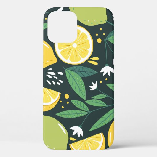 Coques Case-Mate iPhone Motif sans couture avec citrons. Impression artist (Verso)