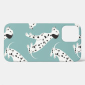 Coques Case-Mate iPhone Motif sans couture avec dalmate mignon (Verso (horizontal))