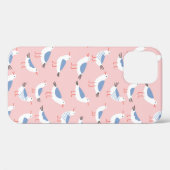 Coques Case-Mate iPhone Motif sans couture avec de mignons mouettes (Verso (horizontal))