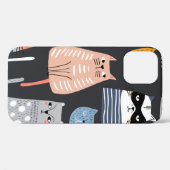 Coques Case-Mate iPhone Motif sans couture avec des chatons mignons dans u (Verso (horizontal))