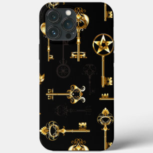 Case-Mate iPhone Case Motif sans couture avec des clés dorées