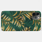 Coques Case-Mate iPhone Motif sans couture avec des fougères dorées (Dos (Horizontal))