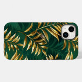 Coques Case-Mate iPhone Motif sans couture avec des fougères dorées (Verso (horizontal))