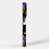 Coques Case-Mate iPhone Motif sans couture avec des plumes de Mardi Gras (Verso / Droite)