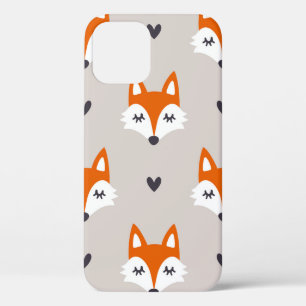 Case-Mate iPhone Case Motif sans couture avec des visages de renard. Rép