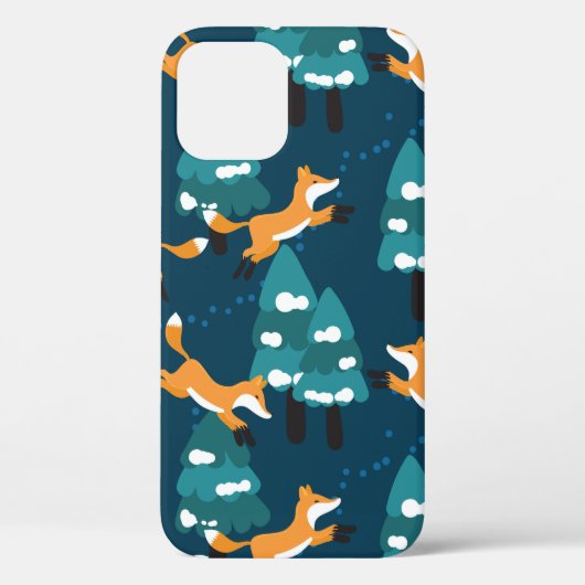 Coques Case-Mate iPhone Motif sans couture avec différents mignons renards (Verso)
