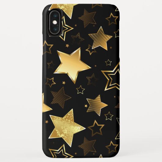 Coques Case-Mate iPhone Motif sans couture avec étoiles d'or (Dos)