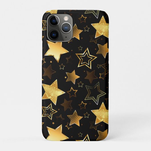 Coques Case-Mate iPhone Motif sans couture avec étoiles d'or (Dos)