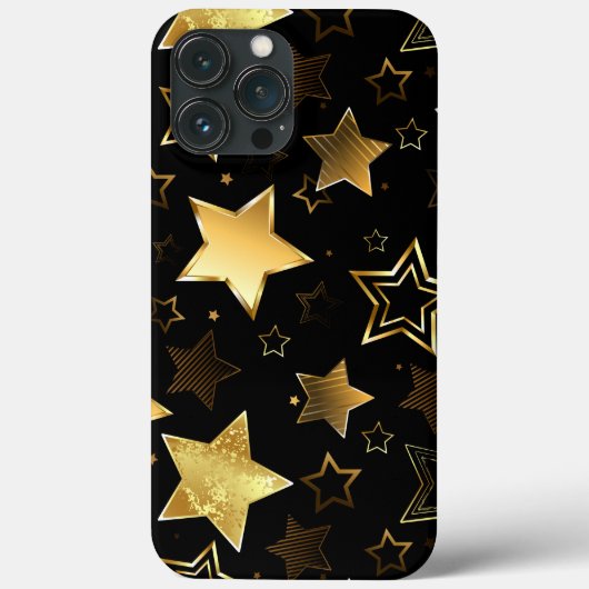 Coques Case-Mate iPhone Motif sans couture avec étoiles d'or (Verso)
