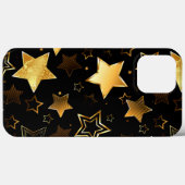 Coques Case-Mate iPhone Motif sans couture avec étoiles d'or (Verso (horizontal))