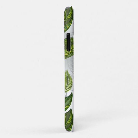 Coques Case-Mate iPhone Motif sans couture avec Feuilles de thé vert (Dos/Droite)
