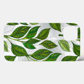 Coques Case-Mate iPhone Motif sans couture avec Feuilles de thé vert (Verso (horizontal))
