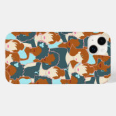 Coques Case-Mate iPhone Motif sans couture avec filles noires et blanches (Verso (horizontal))