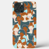 Coques Case-Mate iPhone Motif sans couture avec filles noires et blanches (Verso)