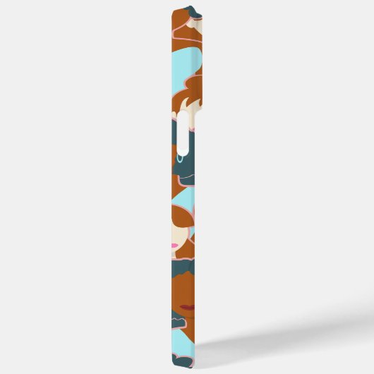 Coques Case-Mate iPhone Motif sans couture avec filles noires et blanches (Verso / Droite)