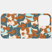 Coques Case-Mate iPhone Motif sans couture avec filles noires et blanches (Retour (horizontal))