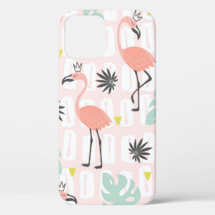 Case-Mate iPhone Case Motif sans couture avec flamants roses et feuilles