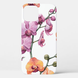 Case-Mate iPhone Case Motif sans couture avec fleurs d'orchidées aquarel