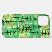 Coques Case-Mate iPhone Motif sans couture avec forêt d'automne (Verso (horizontal))