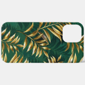 Coques Case-Mate iPhone Motif sans couture avec fougères dorées (Retour (horizontal))