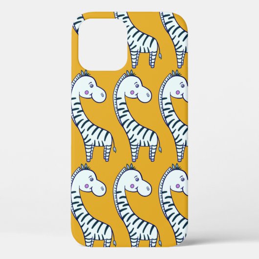 Coques Case-Mate iPhone Motif sans couture avec joli dessin animé zèbres j (Verso)