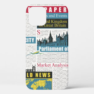 Case-Mate iPhone Case  motif sans couture avec journal britannique ou lo