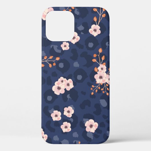 Coques Case-Mate iPhone Motif sans couture avec peau de léopard et rose pe (Verso)