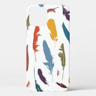 Case-Mate iPhone Case Motif sans couture avec plumes colorées sur une lu