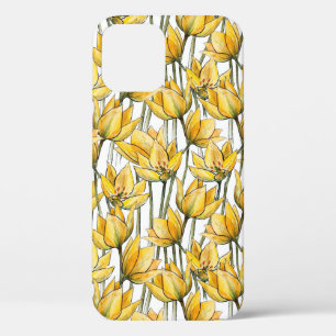 Case-Mate iPhone Case Motif sans couture avec tulipes jaunes sur un supp