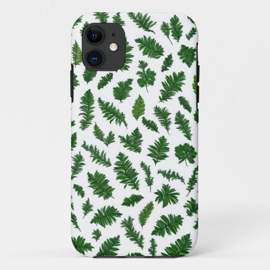 Coques Case-Mate iPhone Motif sans couture avec une variété de feuilles (Dos)
