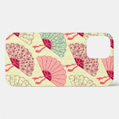 Coques Case-Mate iPhone Motif sans couture avec ventilateurs.  (Verso (horizontal))