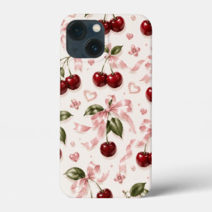 Case-Mate iPhone Case Motif sans couture Coquette Cerise & Ruban Satin R