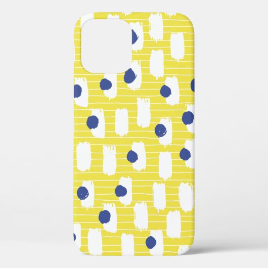 Coques Case-Mate iPhone Motif sans couture de brosse dessinée à la main. (Verso)