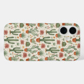 Coques Case-Mate iPhone Motif sans couture de cactus de désert succulent (Verso (horizontal))