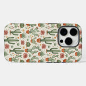 Coques Case-Mate iPhone Motif sans couture de cactus de désert succulent (Verso (horizontal))