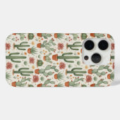 Coques Case-Mate iPhone Motif sans couture de cactus de désert succulent (Verso (horizontal))