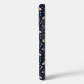 Coques Case-Mate iPhone Motif sans couture de champignons Navy Profond Aca (Verso / Gauche)