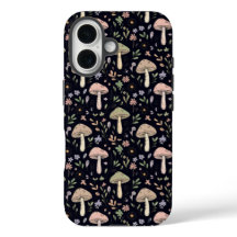 Motif sans couture de champignons sombres riches G