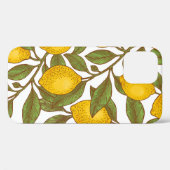 Coques Case-Mate iPhone Motif sans couture de citron (Verso (horizontal))